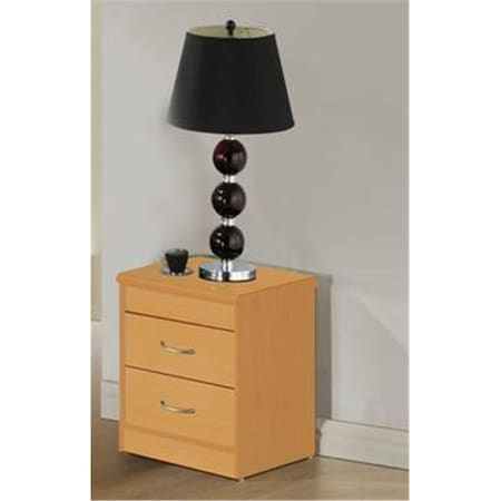Hodedah 2 Drawer Night Stand Hi917N Beech